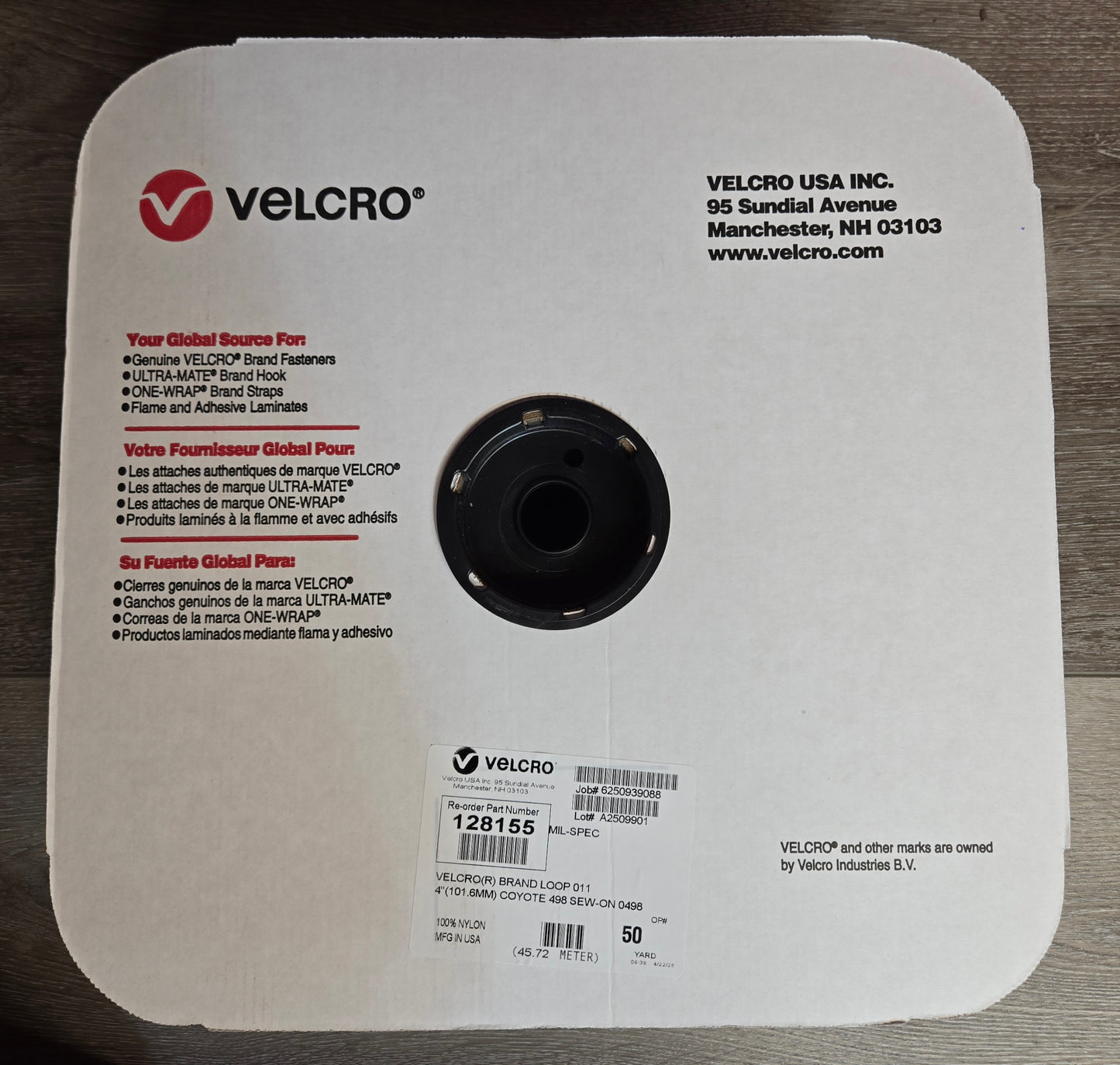 4" Loop Velcro – Mil-Spec Coyote 498