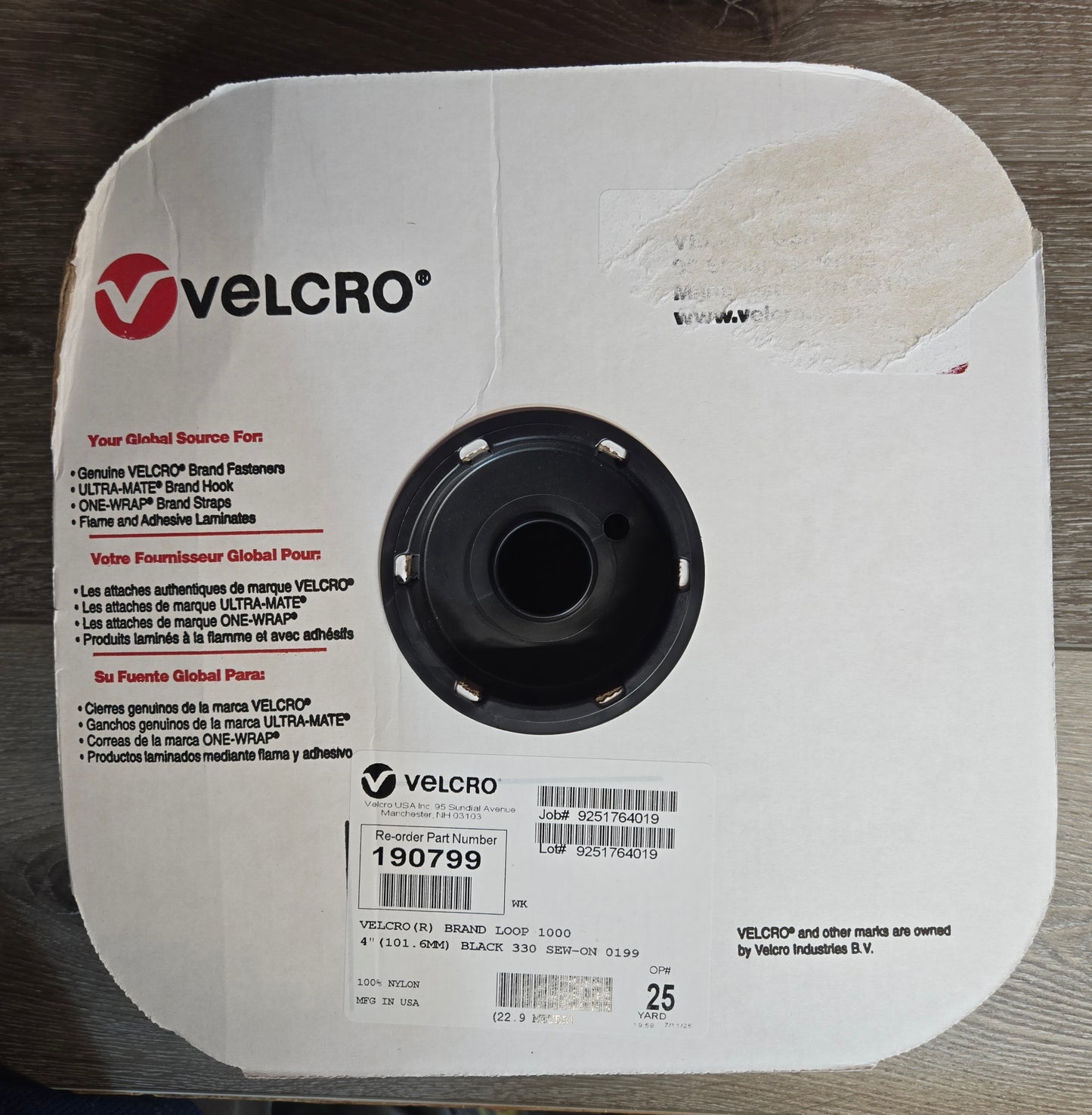 4" Loop Velcro – Mil-Spec Black