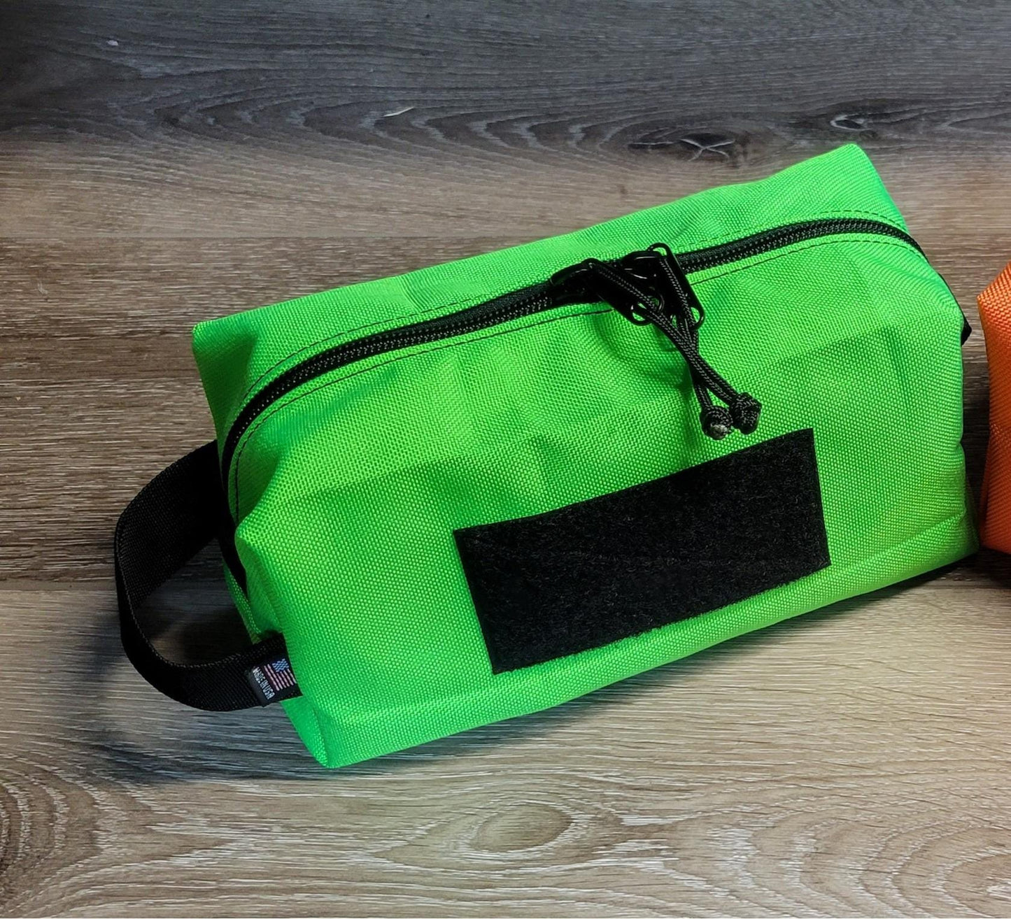 Box Zipper Bag – Small Cordura Pouch with 2x4" Loop Panel