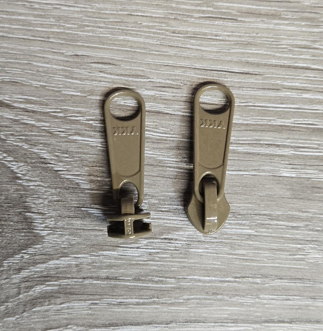 YKK #5 Coyote Reverse Zipper Sliders