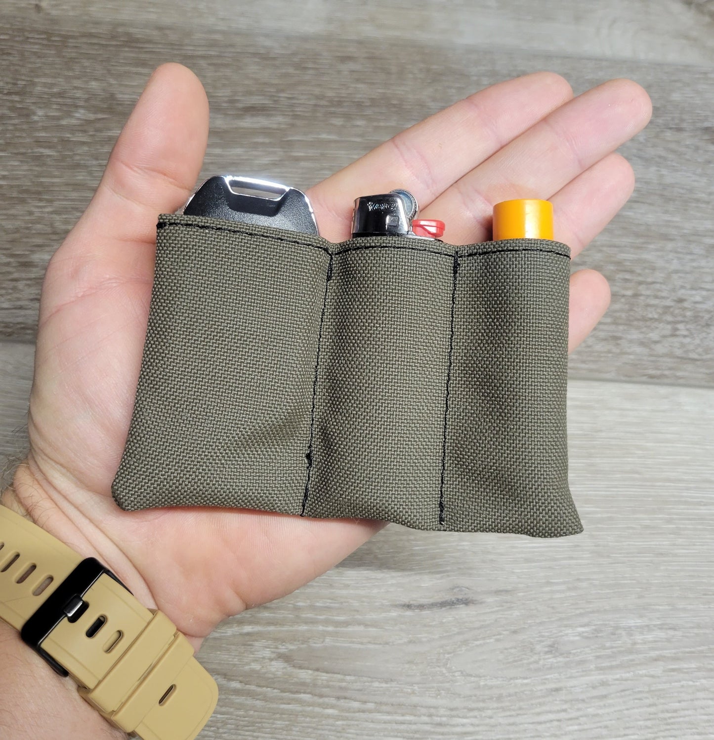 Pocket Organizer Sleeve – 3x5" Cordura EDC Pouch with Customizable Pocket Spacing