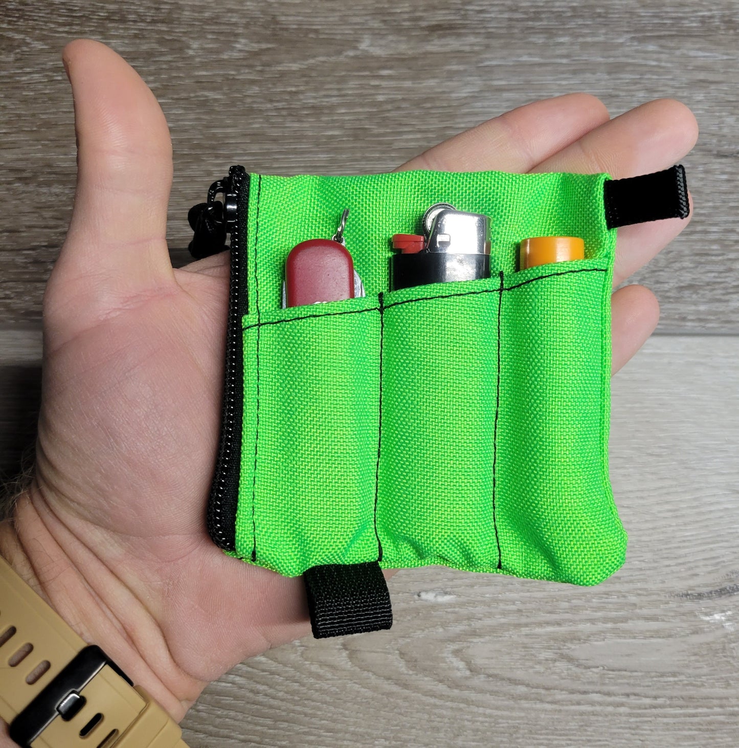 Hunting License Pouch – 4x4" Cordura EDC Pouch with Sleeve Options and Lanyard Loops