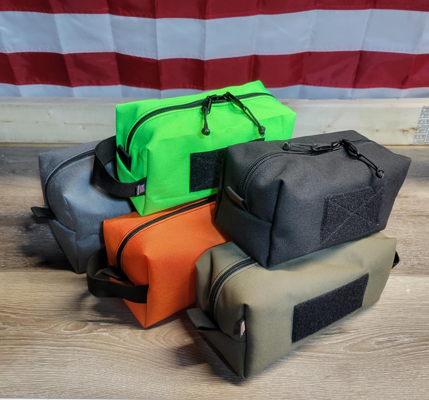 Box Zipper Bag – Small Cordura Pouch with 2x4" Loop Panel