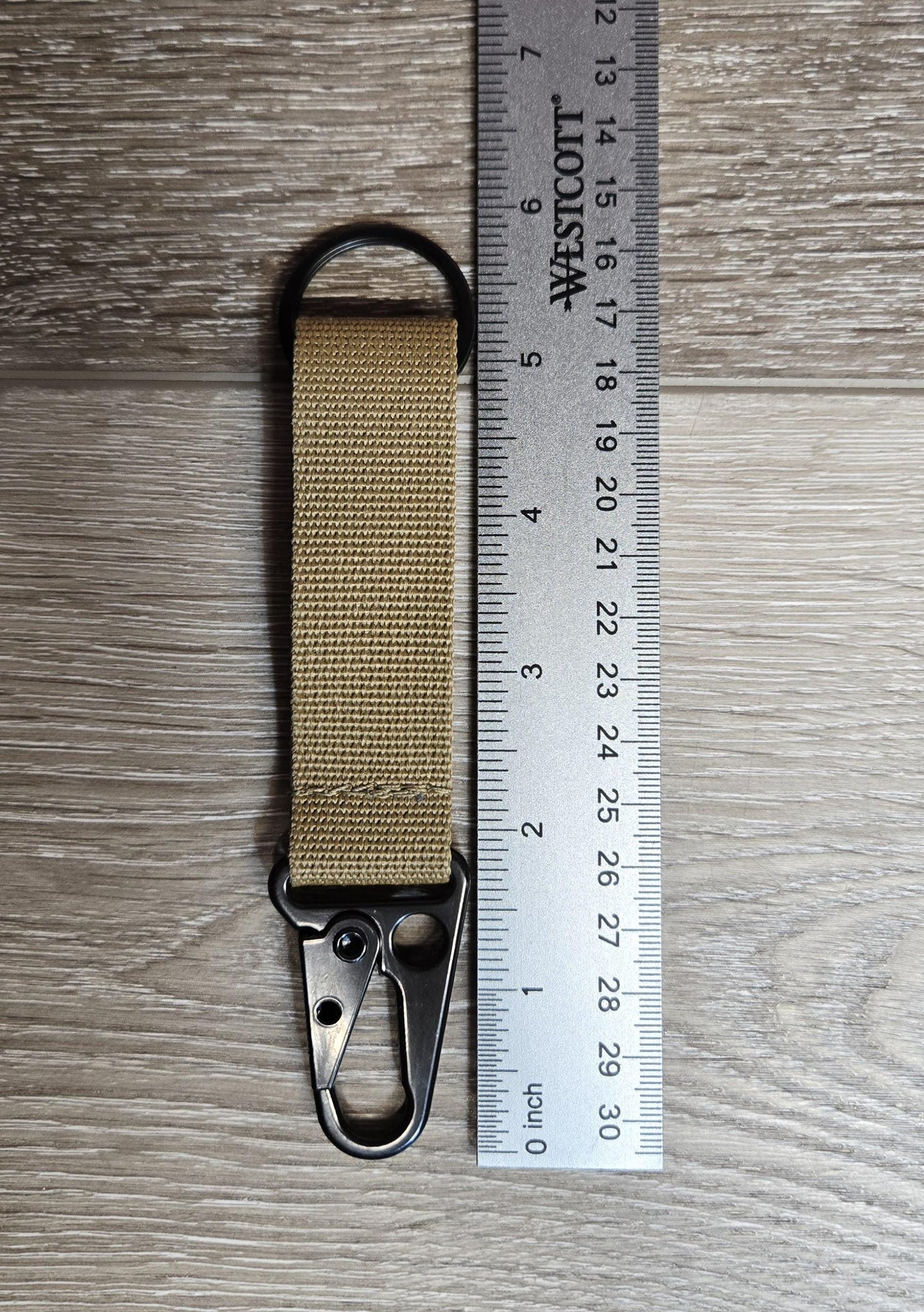 Mil-Spec Webbing Keychain with HK Hook and Split Ring