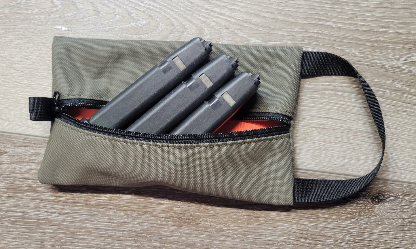 Handled Zipper Pouch – Cordura Gear Organizer with Hi-Vis Liner (3 Sizes)
