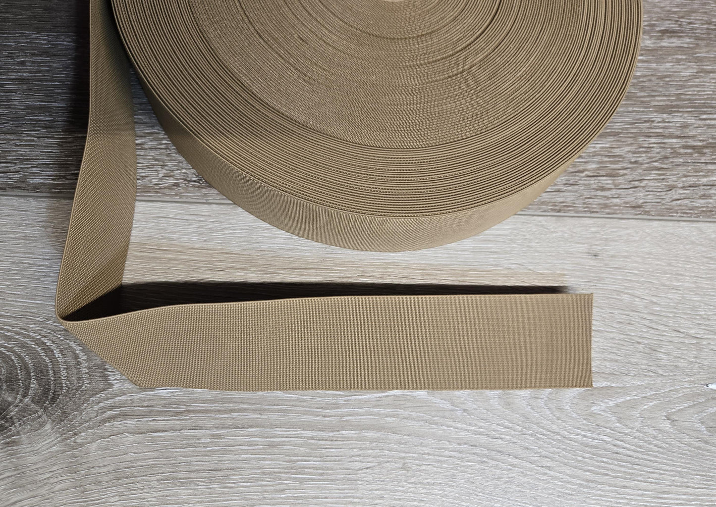 2" Coyote Brown Solution Dyed MIL-SPEC Nylon Elastic MIL-W-5664 By The Yard