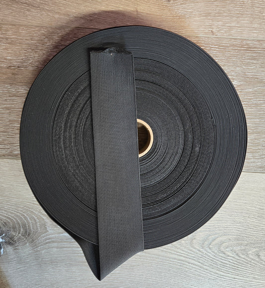 2" Black MIL-SPEC Nylon Elastic MIL-W-5664