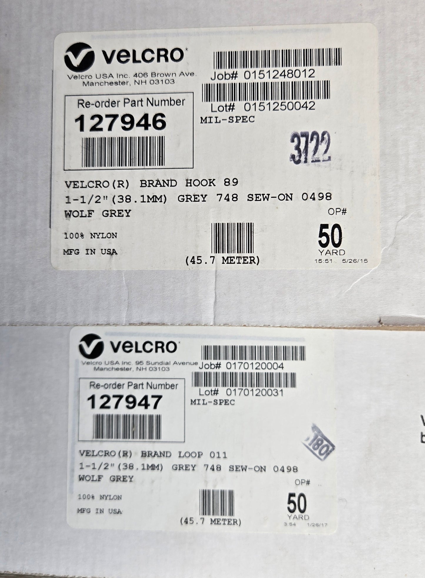 1.5" Hook & Loop Velcro – Mil-Spec Wolf Grey