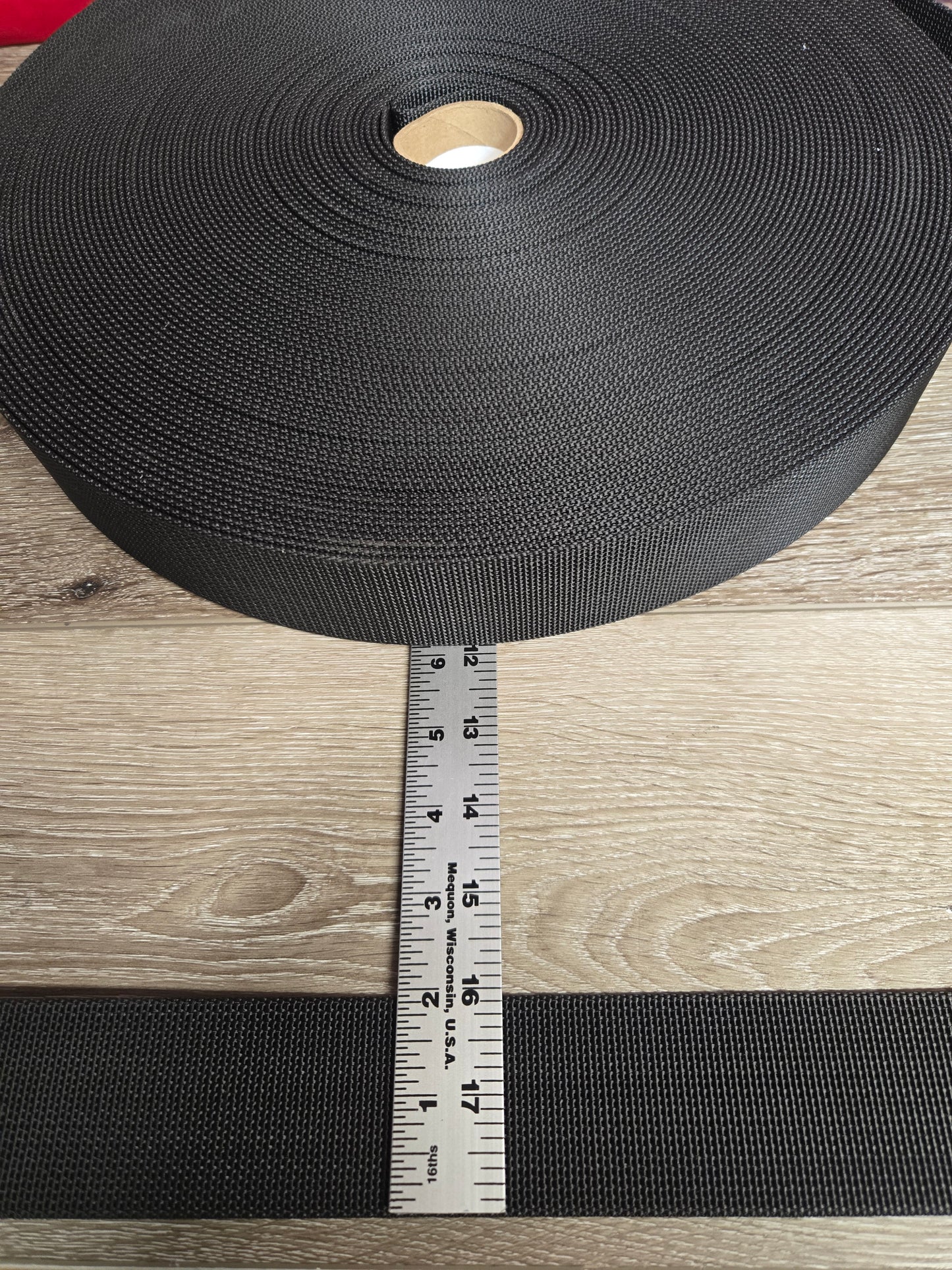 2" Resin-Finished Nylon Webbing – Black – USA Made Belt Building Material By The Foot