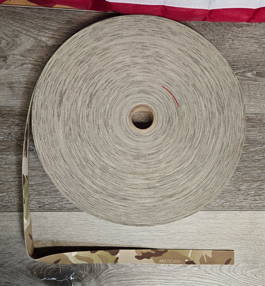1" Mil-Spec 55301 Multicam Arid Webbing – Double-Sided – USA Made