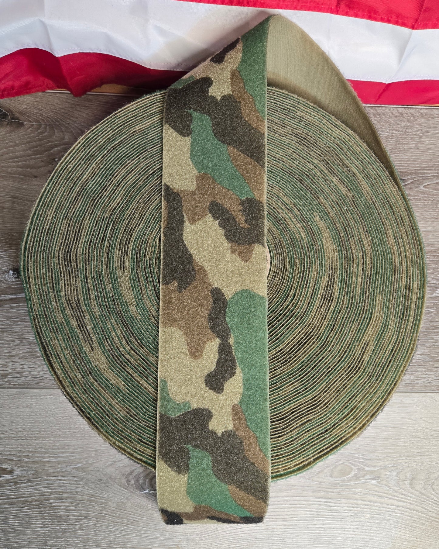 4" M81 Woodland Loop Velcro – USA Made – By the Yard