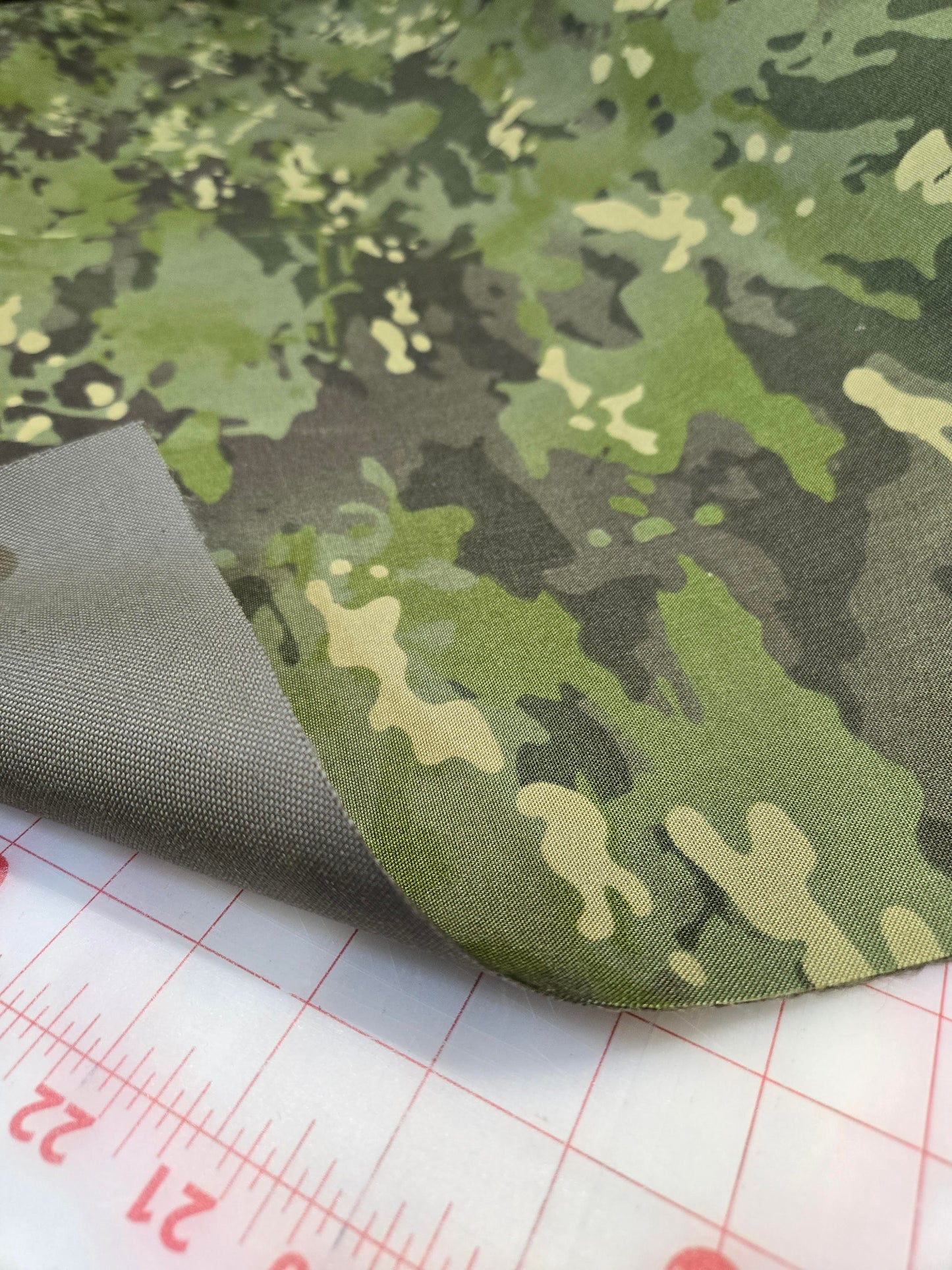 Squadron Multicam Tropic Laminate Fabric By The HALF Yard With Ranger Green Backing 500D/1000D