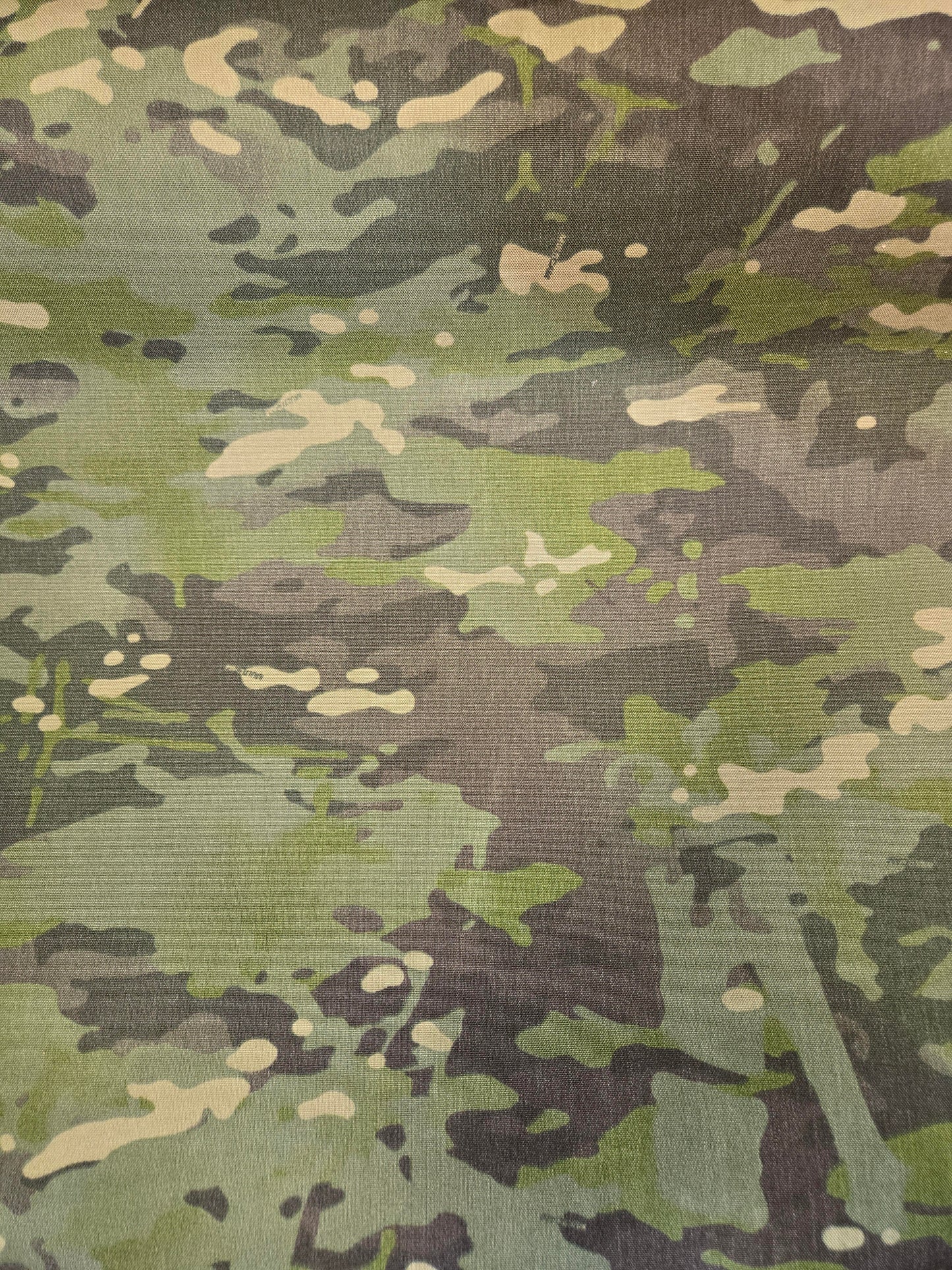 Squadron Multicam Tropic Laminate Fabric By The HALF Yard With Ranger Green Backing 500D/1000D