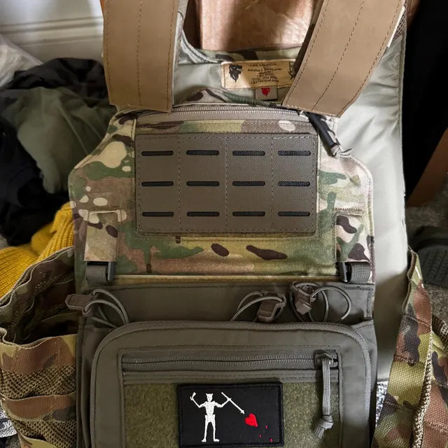 6x3" Hook-Backed MOLLE Panel – Plate Carrier Loop Field Insert (4x3 Grid)