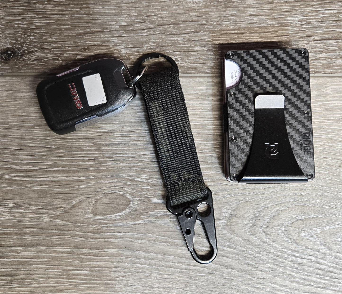 Mil-Spec Webbing Keychain with HK Hook and Split Ring